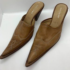 Italian Slip On Pointed Cowboy Booties - Size 40/8.5